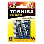 TOSHIBA Αλκαλικές Μπαταρίες AA High Power Value Pack4+2 Δώρο
